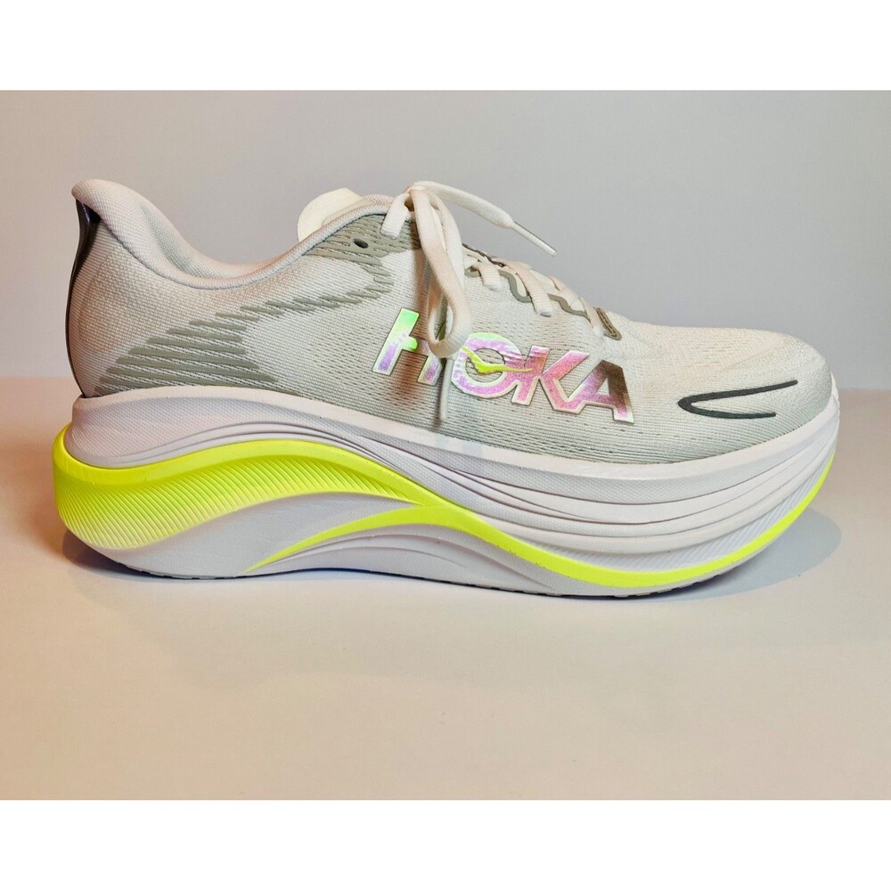 HOKA Skyward X 2 Women's Size 9 White & Neon Running Shoes 1171926 Carbon Plate
